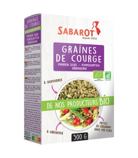 Céréales et graines - Graines de courge Bio 500g - Sabarot