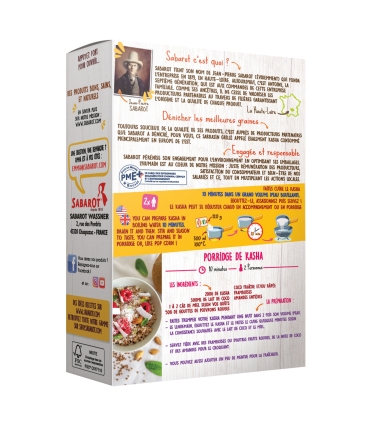 Céréales et graines - Kasha sarrasin grillé 500g - Sabarot