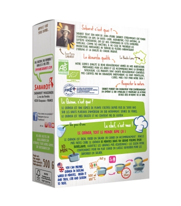 Céréales et graines - Quinoa blanc bio 500g - Sabarot