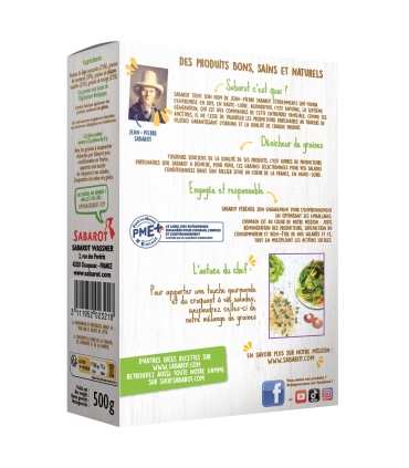 Céréales et graines - Mélange de graines Bio pour salades 500g - Sabarot