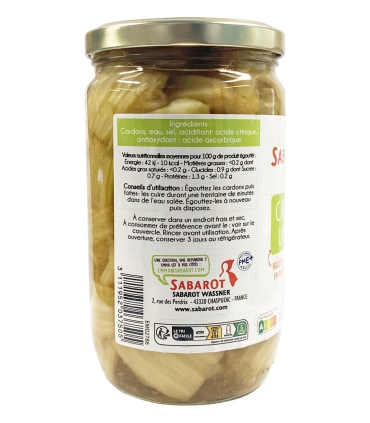 Épicerie salée - Cardons lyonnais 420g en bocal - Sabarot