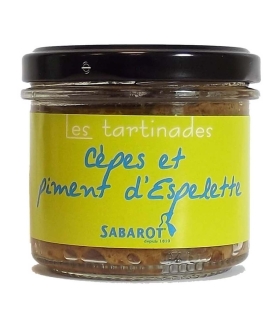 Tartinade cèpes et piment d'Espelette 90g