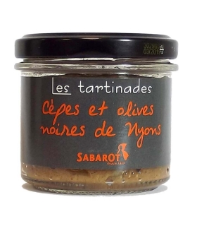 Tartinade cèpes et olives noires de Nyons 90g - Sabarot