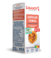 Lentilles corail zéro résidu de pesticides - étui 450g - Sabarot