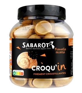 Escargots - Coquilles et croqu'in - Croqu'in Escargots - La coquille à croquer - Pot 75g - Sabarot