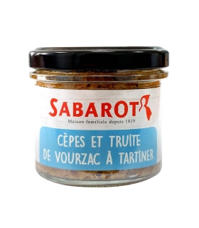 Grocery and gifts - Aperitif - Porcini and Vourzac trout spread 90g - Sabarot