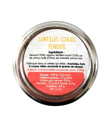 Grocery and gifts - Aperitif - Red split lentils and fennel spread 105g - Sabarot
