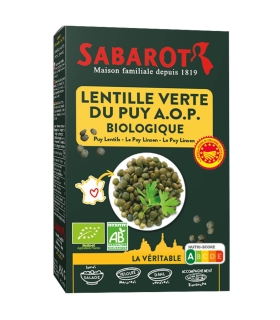 Dried pulses and lentils - Le Puy green lentils A.O.P Organic France 500g - Sabarot