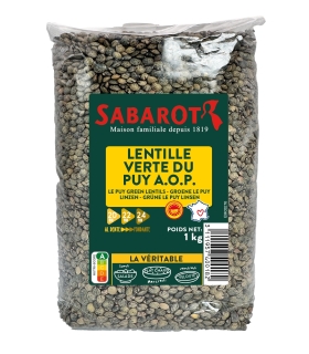 Dried pulses - Le Puy green lentils A.O.P 1kg - Sabarot