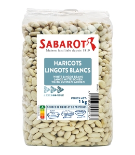 Dried pulses - White lingot beans 1kg - Sabarot