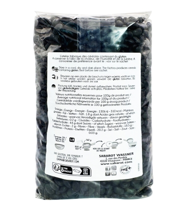 Légumes secs - Haricots noirs sachet de 1kg verso - Sabarot