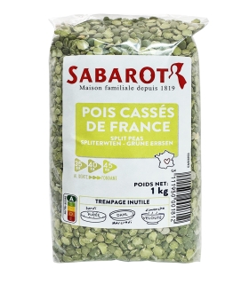 Dried pulses - Split peas from France 1kg - Sabarot
