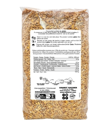 Cereals and seeds - Einkorn from Velay 1kg back - Sabarot