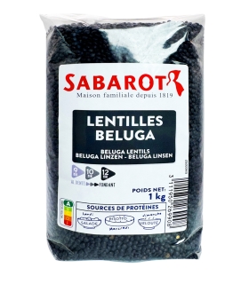 Dried pulses - Lentils beluga 1kg - Sabarot