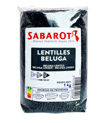 Dried pulses - Lentils beluga 1kg - Sabarot