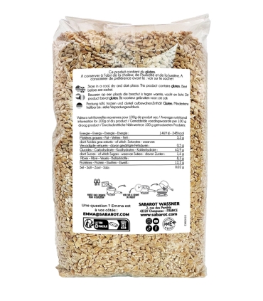 Cereals and grains - Einkorn from Velay 10min verso 1kg - Sabarot