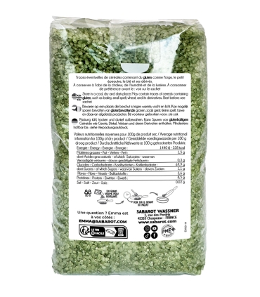 Céréales et Graines - Riz bambou - Sachet de 1kg verso - Sabarot