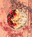 Recette fonio Sabarot porridge au lait végétal et fruits rouges