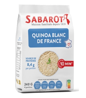 Cereals & seeds - Quinoa - White quinoa from France - Paper bag 240g - Sabarot