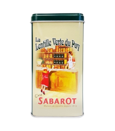 Coffret cadeau L’Exquis - Boite métal Lentille verte du Puy A.O.P. 500g - Sabarot