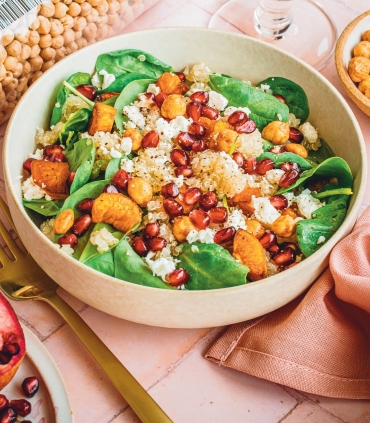 Céréales et graines - Quinoa blanc 1kg - Recette de salade de patates douces, quinoa blanc et pois chiches - Sabarot