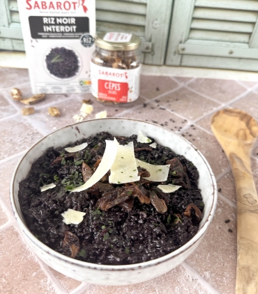 Épicerie & cadeaux - Épicerie salée - Recette pack risotto de riz noir interdit aux cèpes - Sabarot