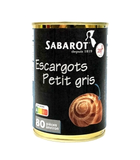 Escargots - Escargots Petit gris Helix aspersa 80 pièces 230g - Sabarot