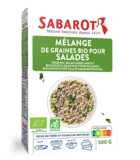 Cereals and seeds - Organic seed mix for salads 500g - Sabarot