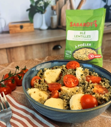 Mélange à poêler "Blé, Lentilles, Tomate et Basilic" - Sachet 280g