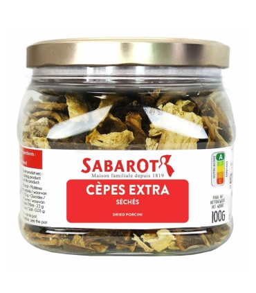 Champignons -Cèpes - Cèpes extra séchés pot 100g - Sabarot