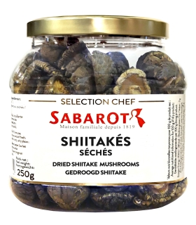 Champignons - Shiitakés séchés pot 250g - Sabarot