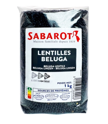 Légumes secs - Lentilles beluga 1kg - Sabarot