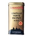 Légumes secs - Lentille verte du Puy A.O.P. - Boîte métal Collection Ville du Puy 500g côté 2  - Sabarot