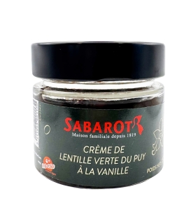 Épicerie & cadeaux - Épicerie sucrée - Crème de Lentille verte du Puy à la vanille 150g - Sabarot