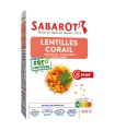 Red split lentils with zero pesticide residue - box 450g - Sabarot