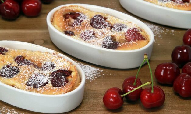 Clafoutis aux griottes et lait d&rsquo;amande
