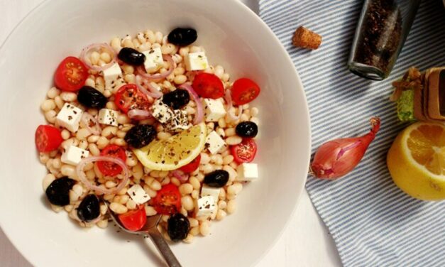 Salade de haricots cocos à la grecque