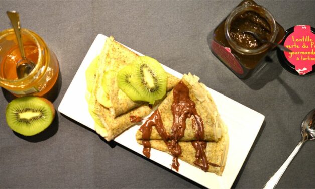 Crêpes à la farine de Lentille verte du Puy