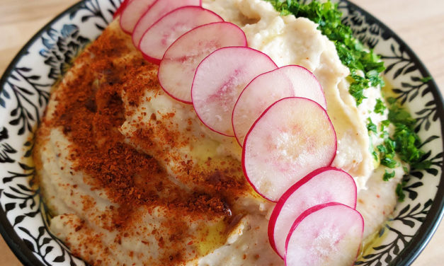 Messabecha (houmous) de haricots lingots blancs