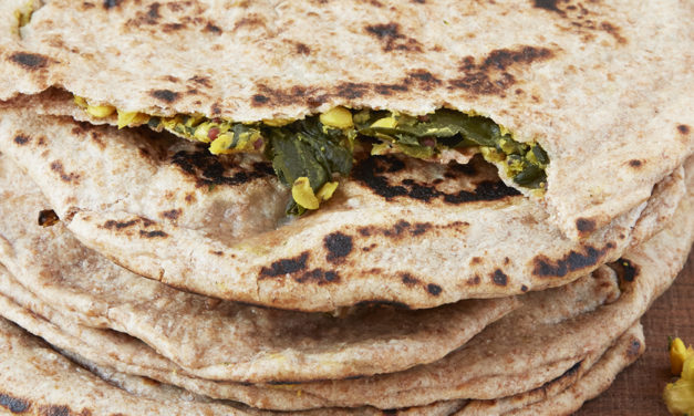 Chapatis farcis épinards et lentilles jaunes