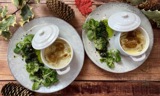 Gratin de cardons lyonnais et escargots au beurre maître d&rsquo;hôtel
