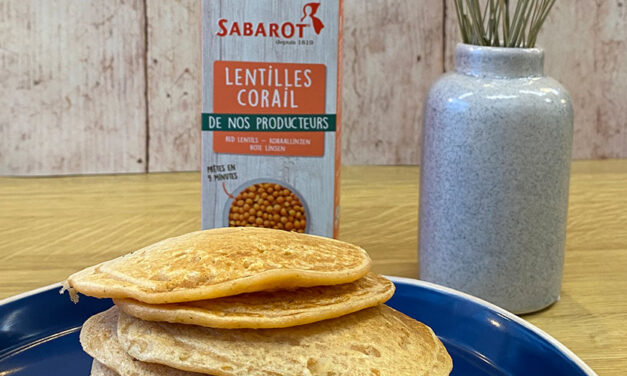 Pancakes express, salés sans gluten, lentilles corail Sabarot et Épices