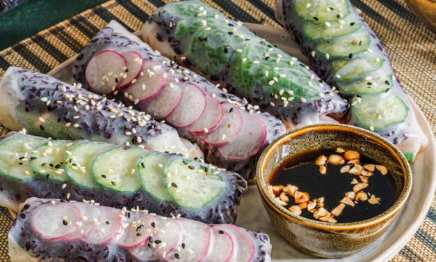 Rouleaux de printemps au riz noir interdit