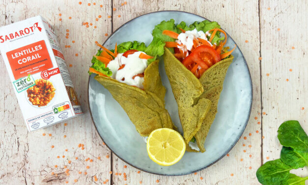 Express coral lentil wraps