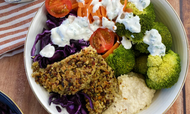 Galettes végétales et bowl veggie