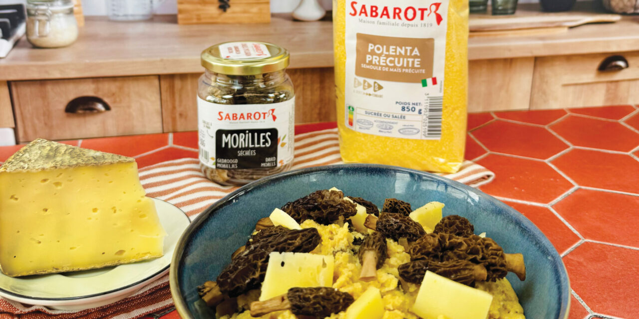 Polenta crémeuse aux morilles et à la tomme de Savoie