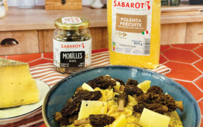 Polenta crémeuse aux morilles et à la tomme de Savoie