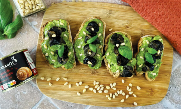 Toasts d&rsquo;escargots au pesto
