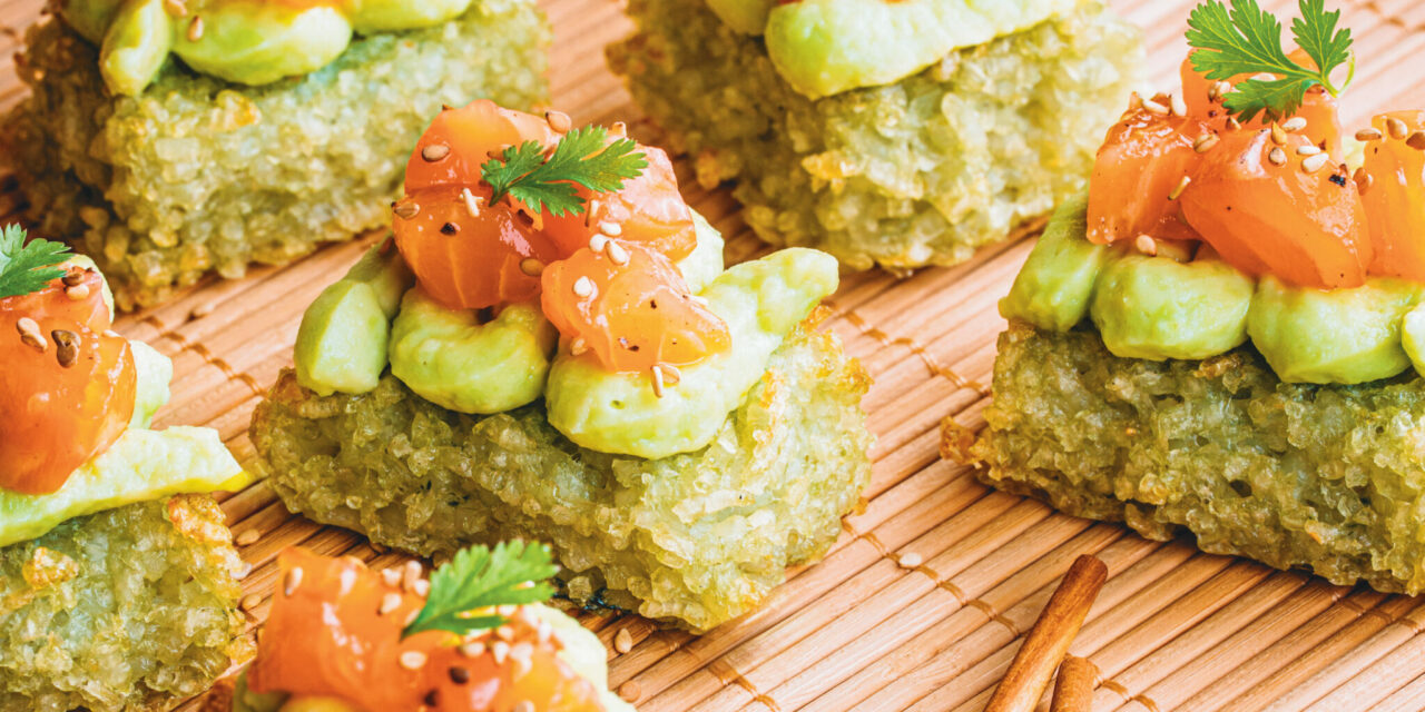 Bouchées de riz croustillantes