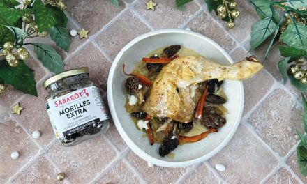 Cuisses de poulet, sauce crémeuse aux morilles